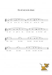 Bladmuziek/sheet music - De uil zat in de olmen